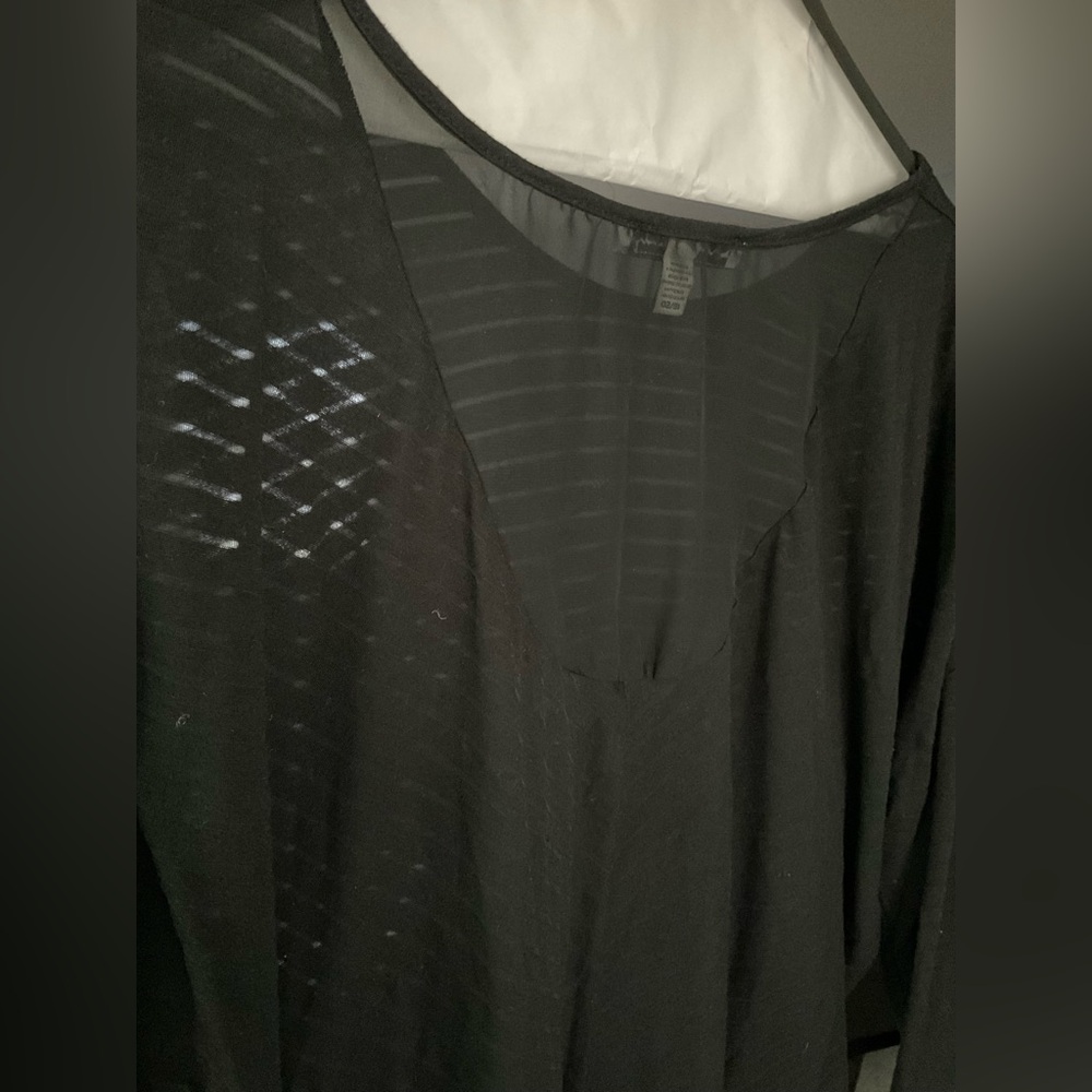Women’s stripped sheer blouse